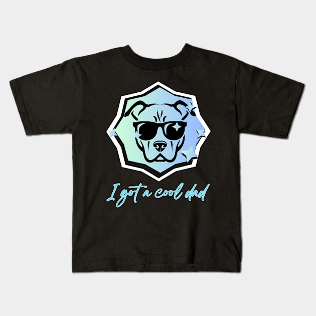 COOL DOG Kids T-Shirt by Profound Prints